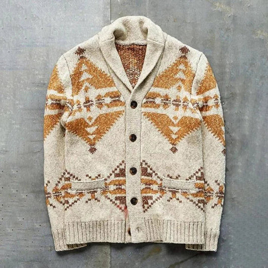Jacken im vintage-stil aus kuscheligem strickmaterial für herren