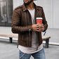 Caleb – erren-lederjacke im vintage-stil