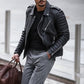 Caleb – erren-lederjacke im vintage-stil
