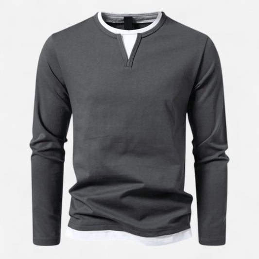 Herren V-ausschnitt pullover aus hochwertiger baumwolle