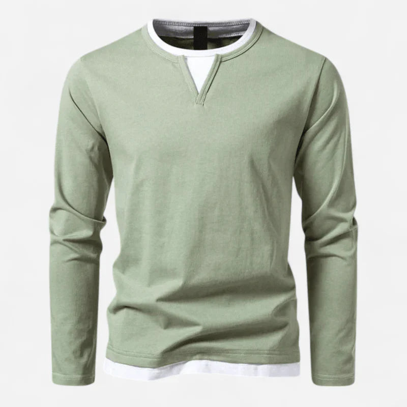 Herren V-ausschnitt pullover aus hochwertiger baumwolle