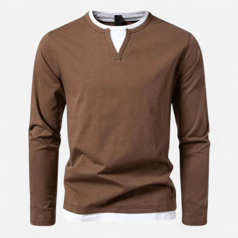 Herren V-ausschnitt pullover aus hochwertiger baumwolle