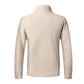 Rückzeite Beige Strickpullover mit Zipper für Herren