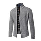 Grau Strickpullover mit Zipper für Herren