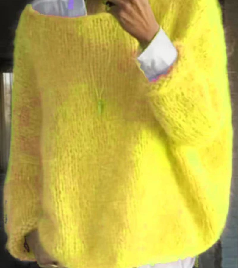 Übergroßer gestrickter damenpullover | weich und gemütlich