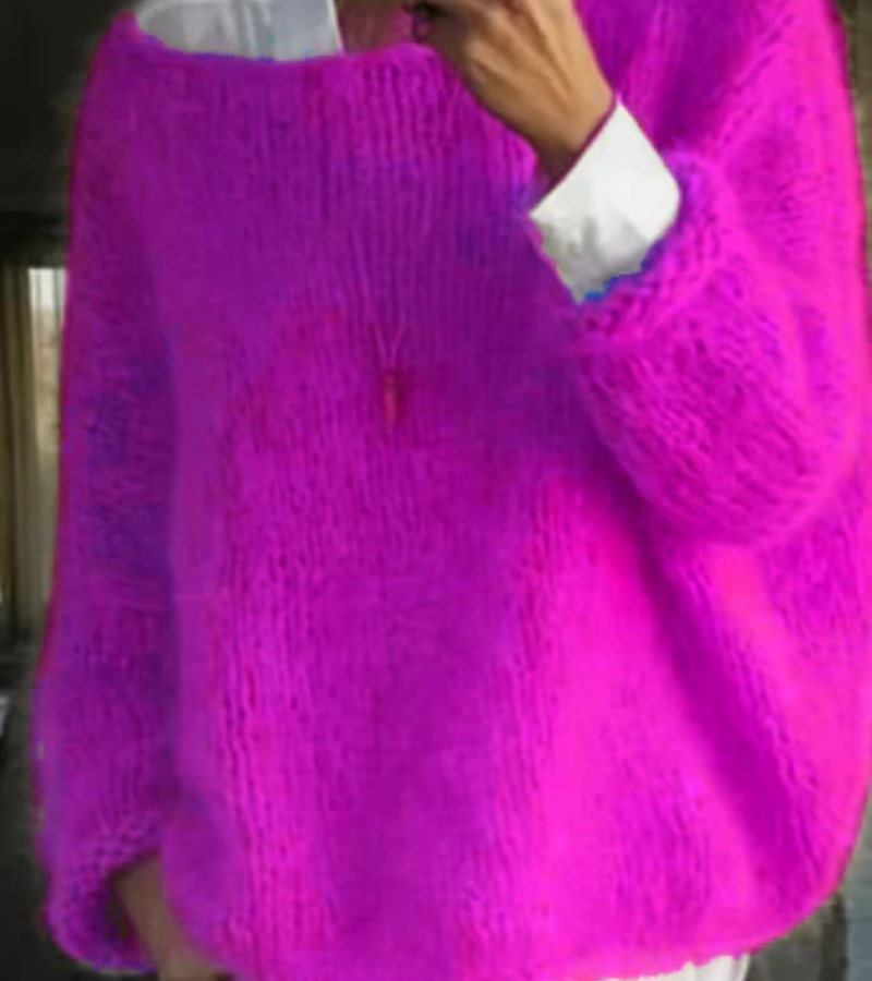 Übergroßer gestrickter damenpullover | weich und gemütlich