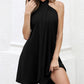 Elegantes drapiertes sommerkleid