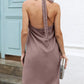 Elegantes drapiertes sommerkleid