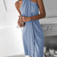 Elegantes drapiertes sommerkleid