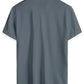 Rückseite Grau Polo Shirt mit halber Reißverschluss und Kragen