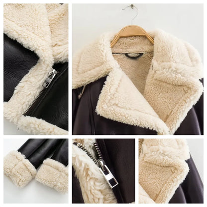 Millie - Klassischer Ledermantel