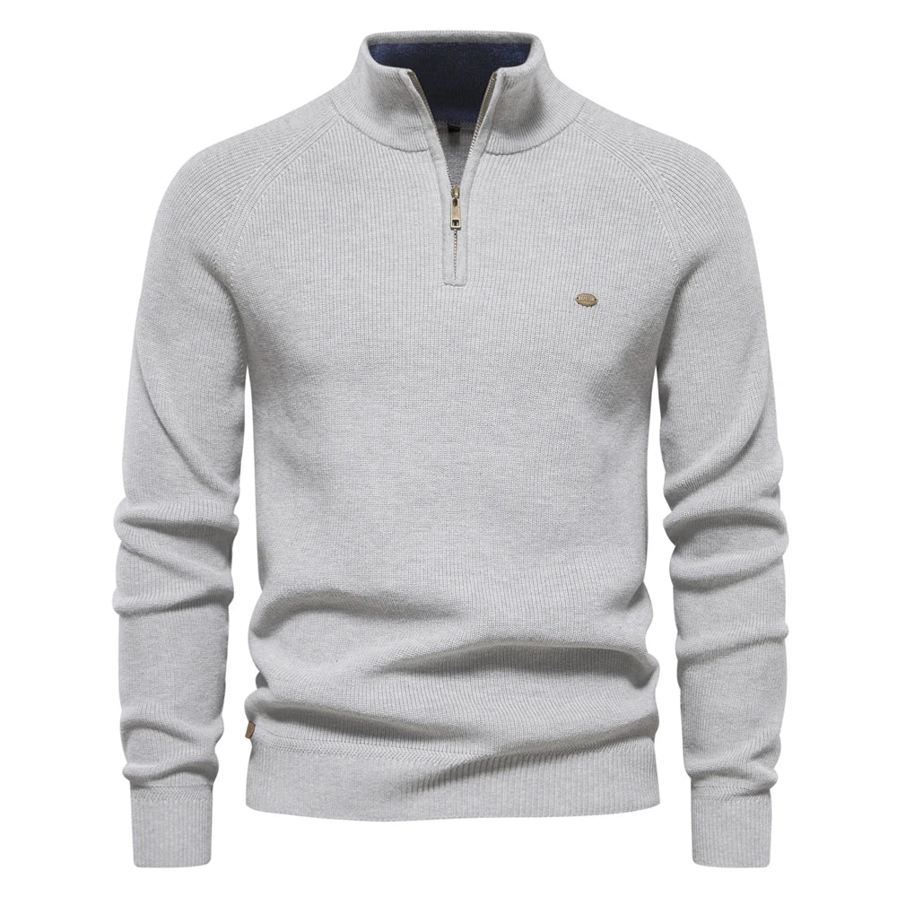 Pullover mit halbem reißverschluss