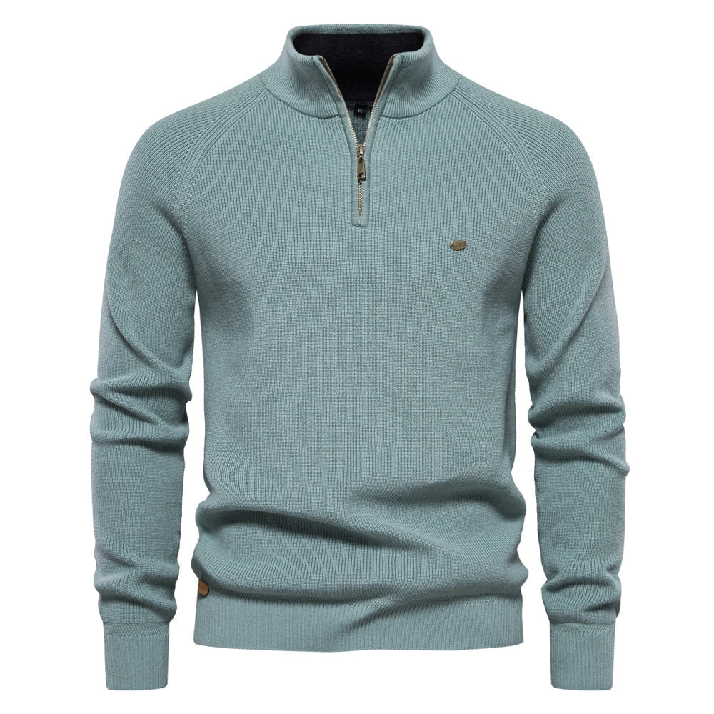 Pullover mit halbem reißverschluss