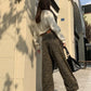 Patricia - hose mit hoher taille und weitem bein