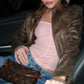 Emmaline - schmale lederjacke