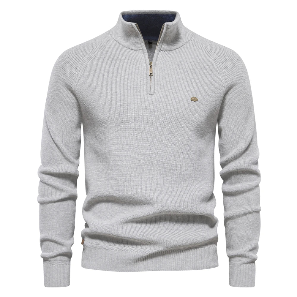 Pullover mit halbem reißverschluss