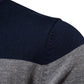 Nilo - raffinierter, gestreifter slim-fit-herrenpullover mit reißverschluss