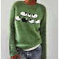 Warmer damen-winterpullover aus strickstoff