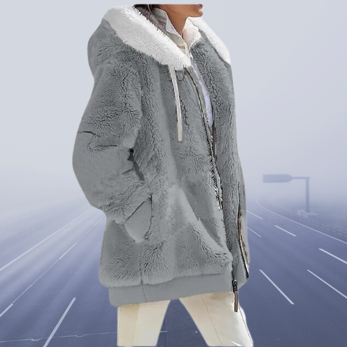 Übergroße teddyjacke für damen | gemütlich und warm | wintermantel