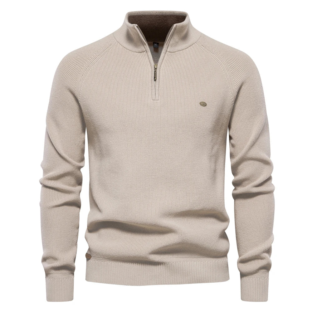 Pullover mit halbem reißverschluss
