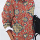 Oliv - eleganter pullover mit aufdruck