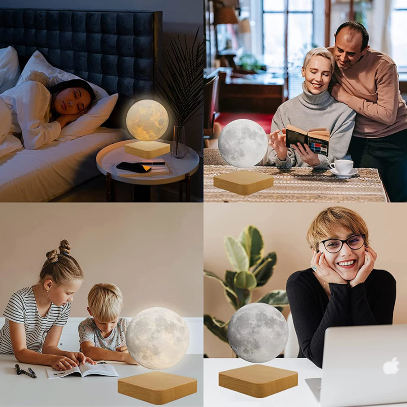Mondlampe beim Arbeiten, Schlafen, Lernen und Lesen