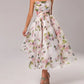Asymmetrisches - kleid mit bedruckter krawatte