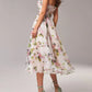 Asymmetrisches - kleid mit bedruckter krawatte