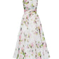 Asymmetrisches - kleid mit bedruckter krawatte