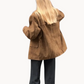 Lily | luxus-blazer aus kamel-wildleder für damen