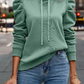 Anzu – kapuzenpullover aus baumwolle mit puffärmeln