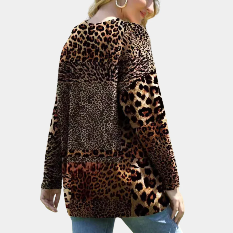 Sensationeller damenpullover mit exklusivem leopardenmuster - Martha