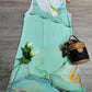 Lucy – ozeanblaues marmor-minikleid aus meeresschaum