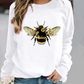 Ember-baumwollpullover mit grafischen drucken
