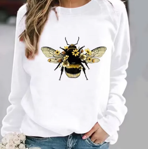 Ember-baumwollpullover mit grafischen drucken
