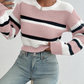 Damen-strickpullover aus acryl - übergroße passform mit rundhalsausschnitt und langen armeln