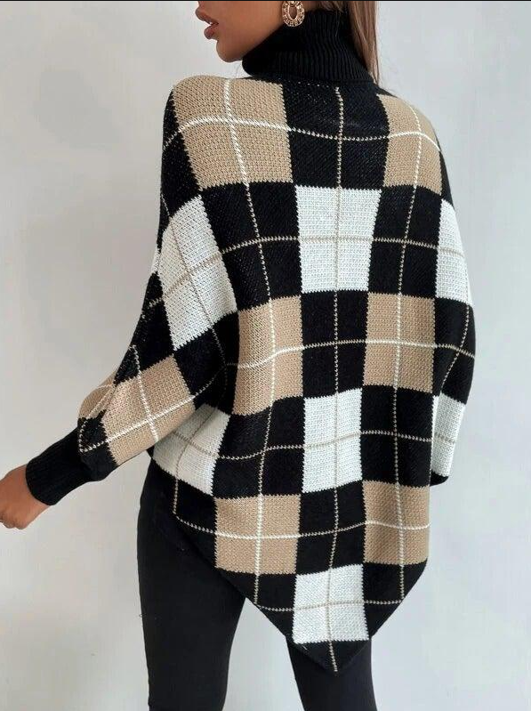 Lina | eleganter pullover mit hohem ausschnitt