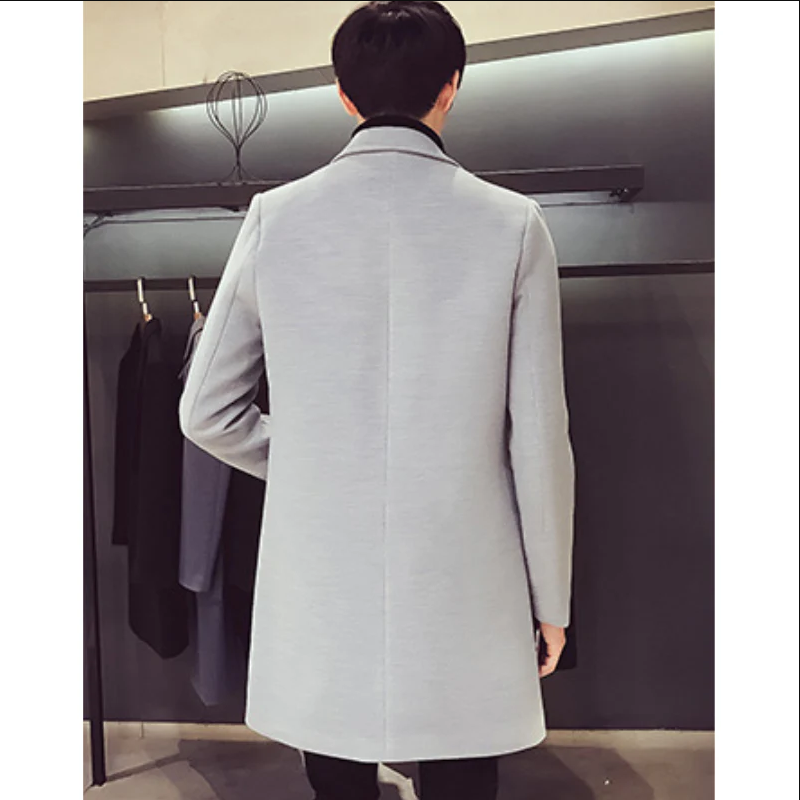 Herren wollmantel, elegante businessjacke - büro und freizeit
