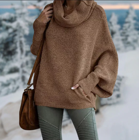 Rosy | eleganter schildpatt-pullover mit kragen