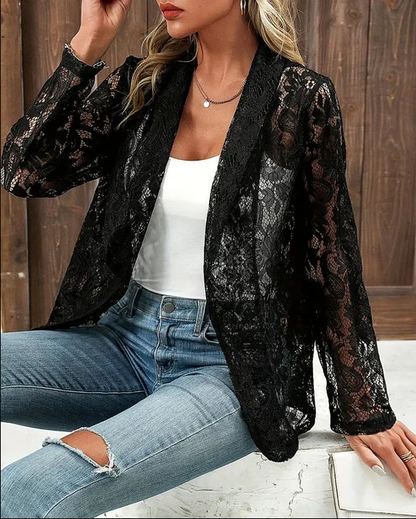 Eloise - spitzenblazer mit reverskragen