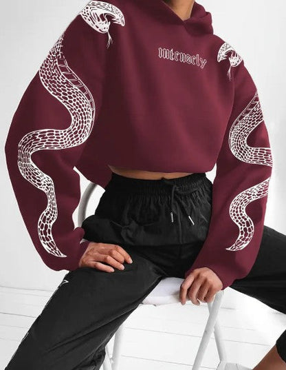 Zuri – bedruckter kapuzenpullover aus baumwolle