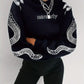 Zuri – bedruckter kapuzenpullover aus baumwolle