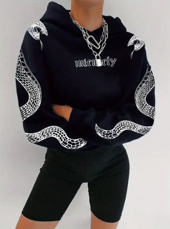 Zuri – bedruckter kapuzenpullover aus baumwolle