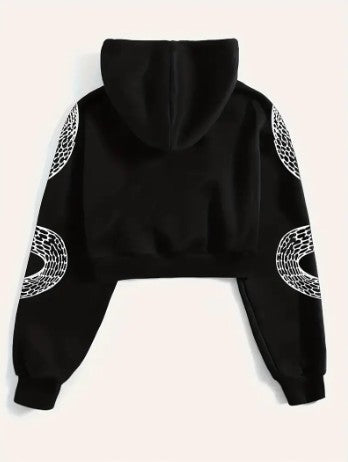 Zuri – bedruckter kapuzenpullover aus baumwolle