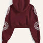 Zuri – bedruckter kapuzenpullover aus baumwolle