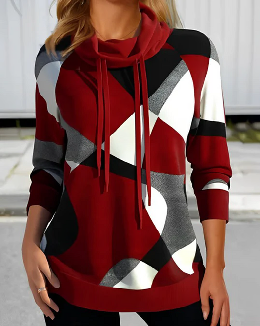 Vera | farbblockpullover mit kapuze