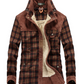 Warmer flanell-wintermantel für herren mit stehkragen