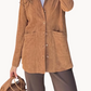 Lily | luxus-blazer aus kamel-wildleder für damen