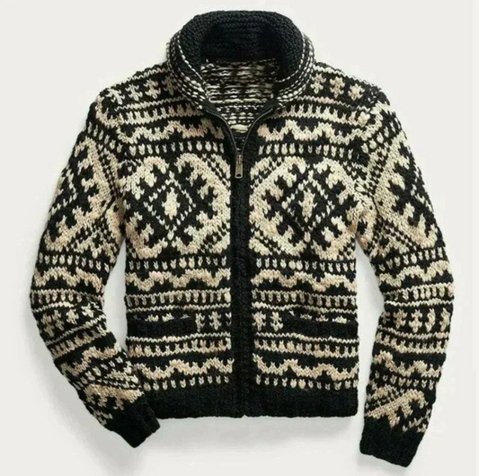 August - warmer und bequemer vinage-Strickpullover für herren