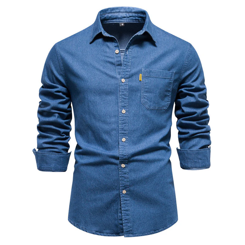 Akin – herren-jeanshemd im klassischen design